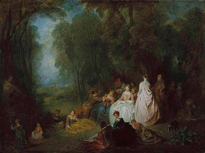 Jean-Antoine Watteau The Art Institute of Chicago Norge oil painting art